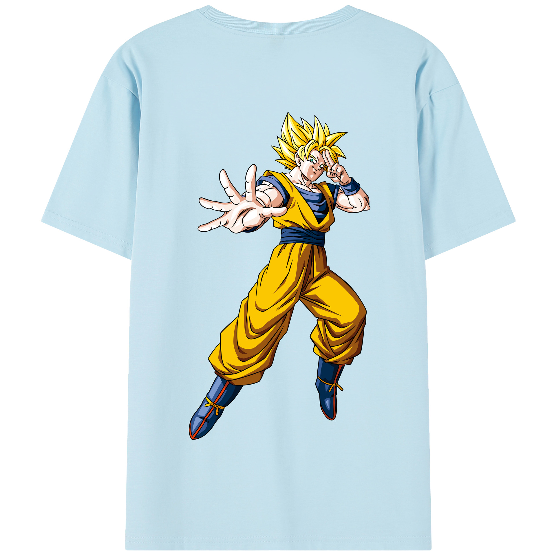（画像用） ドラゴンボール 孫悟空（そん ごくう）Son Goku カカロット DRAGON BALL Kakarotto 綿100％半袖Tシャツ（背面プリント）
